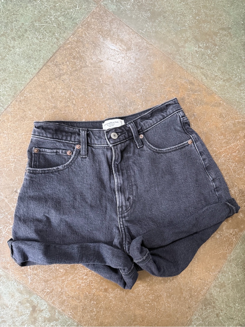 Abercrombie & Fitch Black Denim Jean Shorts